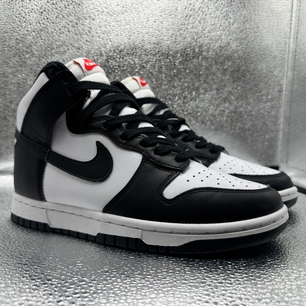 Size 7.5 Nike Dunk High Panda Womens Black White Excellent DD1869-103 Sneakers